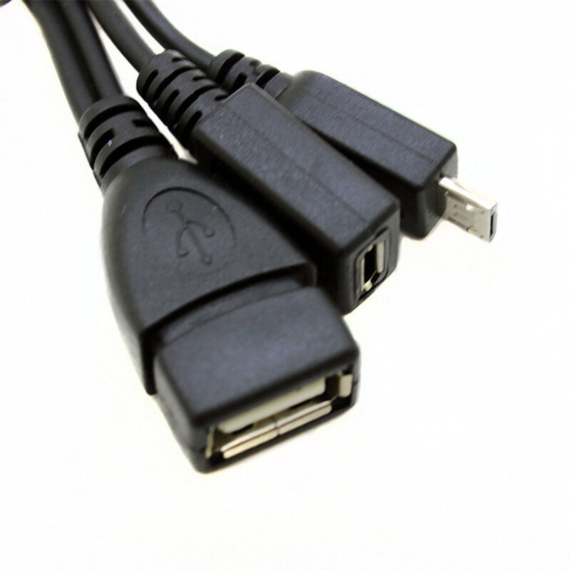 Micro USB Host Power Y Splitter, Adaptador Terminal Porto, OTG Cabo para Fire Stick, 2 em 1, 20m, USB 2.0, Fire Stick, Fire Stick, 2 em 1