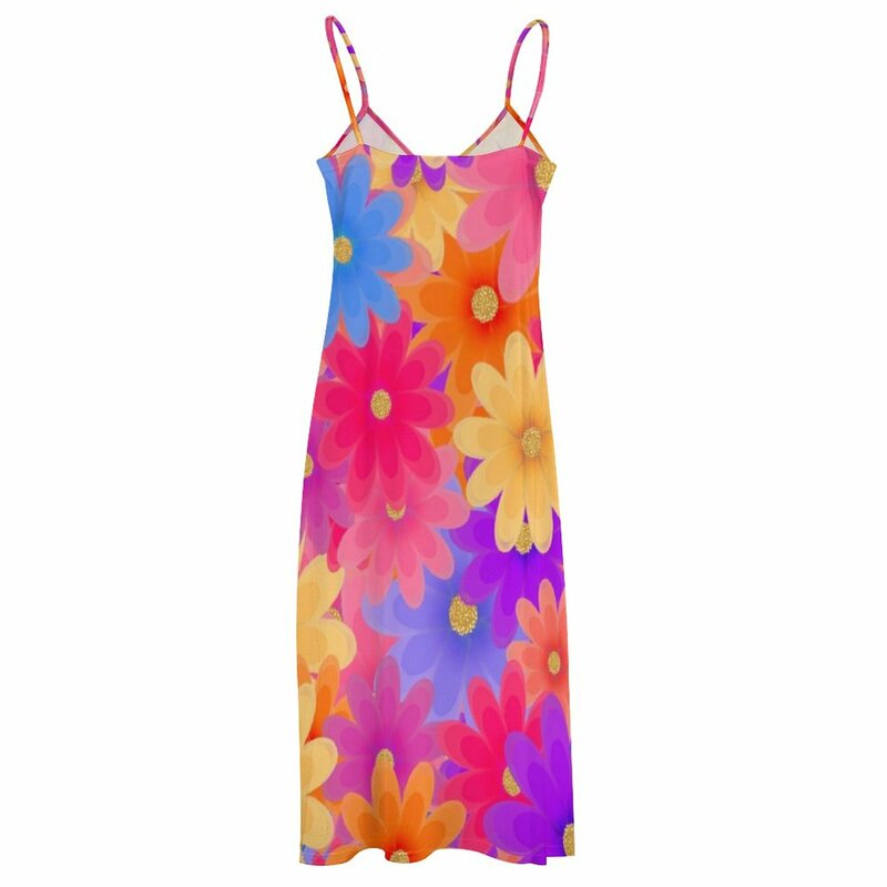 Kolorowe kwiatowe sukienki bez rękawów wiosenne świętowanie dla damska suknia balowa 2023