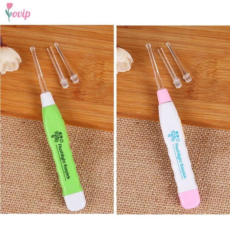 Baby Care Ear Spoon Light Child Ears Cleaning with Light Wholesale Earwax Spoon Digging Luminous Dig Ear Syringe japanese style