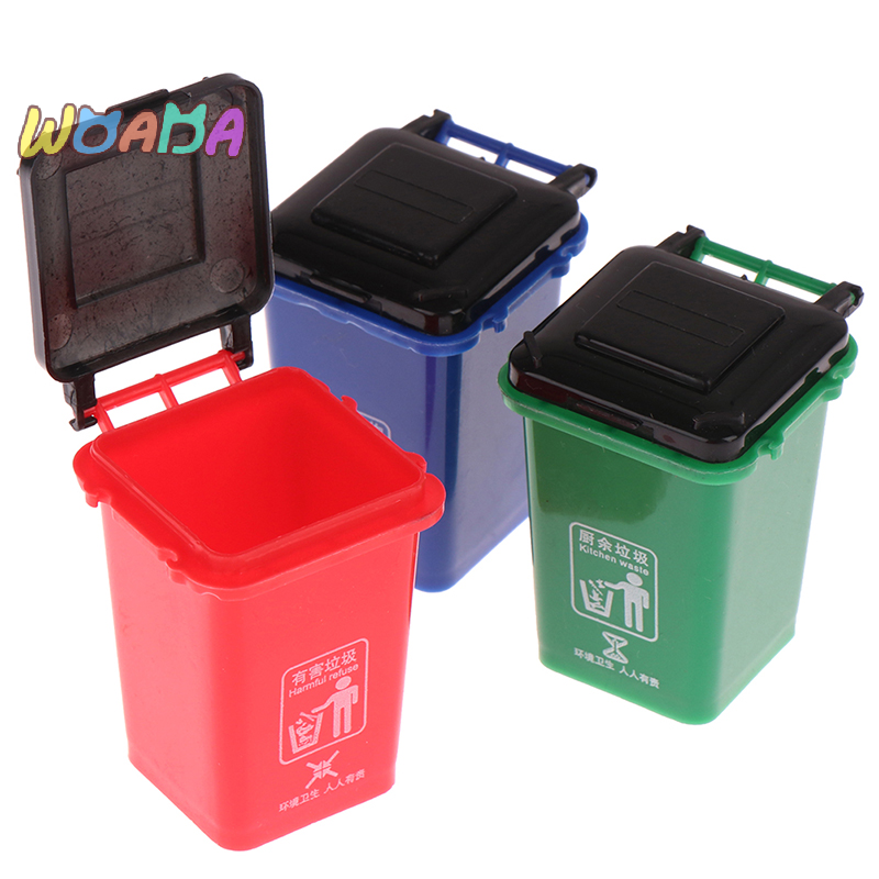 1Pc 1:12 Dollhouse MiniTrash Can Model/Mini Waste Bin/Pen Organizer Home Storage Can