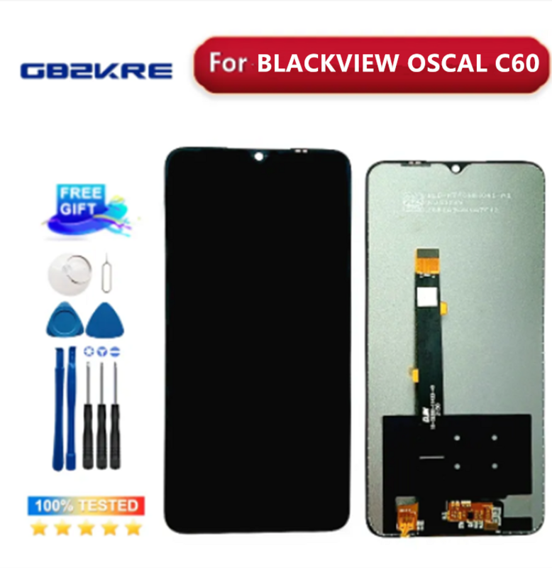 สินค้าใหม่สำหรับ Blackview oscal ชุดเครื่องอ่านพิกัดจอแสดงผล LCD แบบสัมผัสหน้าจอ C60สำหรับ Blackview C60แอลซีดีดิสเพลย์ oscal C60จอสัมผัส LCD
