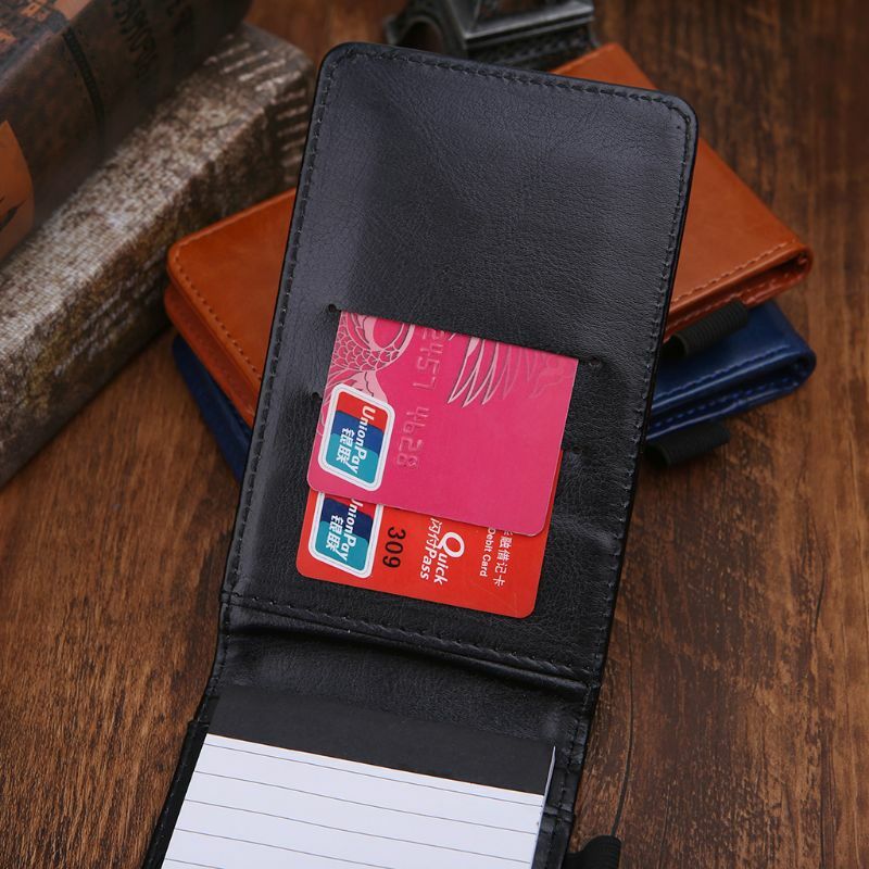 Multifunction Pocket Planner A7 Notebook Small Notepad Note Book Leather Cover Business Diary Memos Office School Stationery