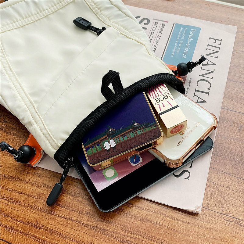 Tas kurir persegi kecil modis tas Travel tahan air Mini tas bahu kasual tas selempang tas ponsel pria wanita baru