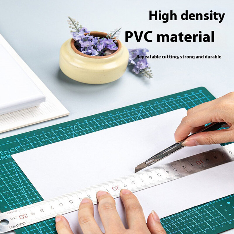 Tapete de corte multifuncional A3 / A4 de doble cara, tablero de grabado de arte artesanal de PVC duradero, almohadilla de tallado de papel, tabla de cortar