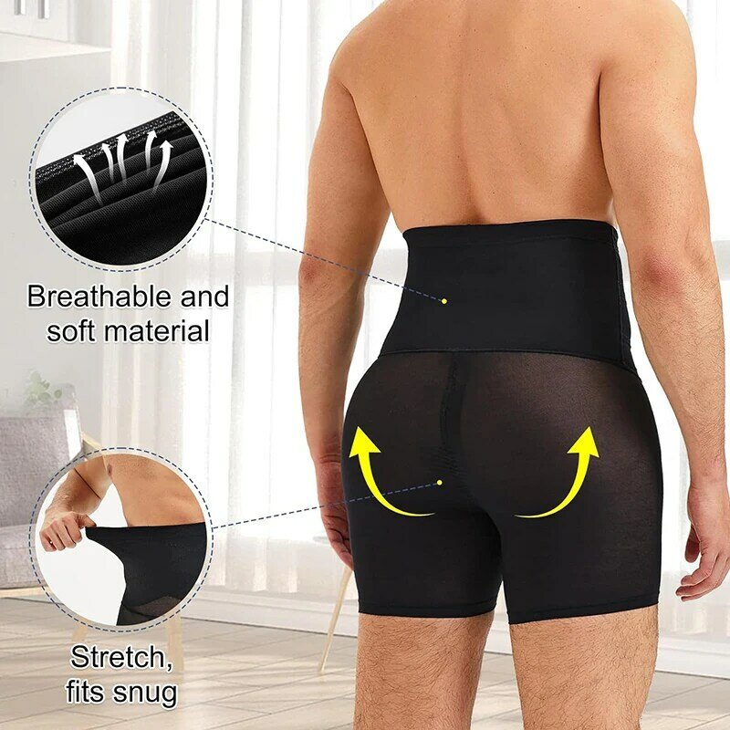Celana dalam pembentuk tubuh pria, celana dalam pengontrol perut, pembentuk tubuh, celana dalam kompresi perut, celana dalam Boxer mulus