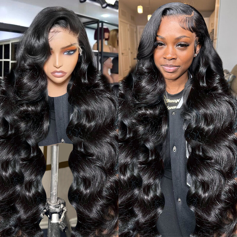 Body Wave 13X4 Lace Frontal Wig 26 30 Inches Frontal Human Hair Wigs Brazilian Remy 180 Density Loose Wave Closure Wig For Women