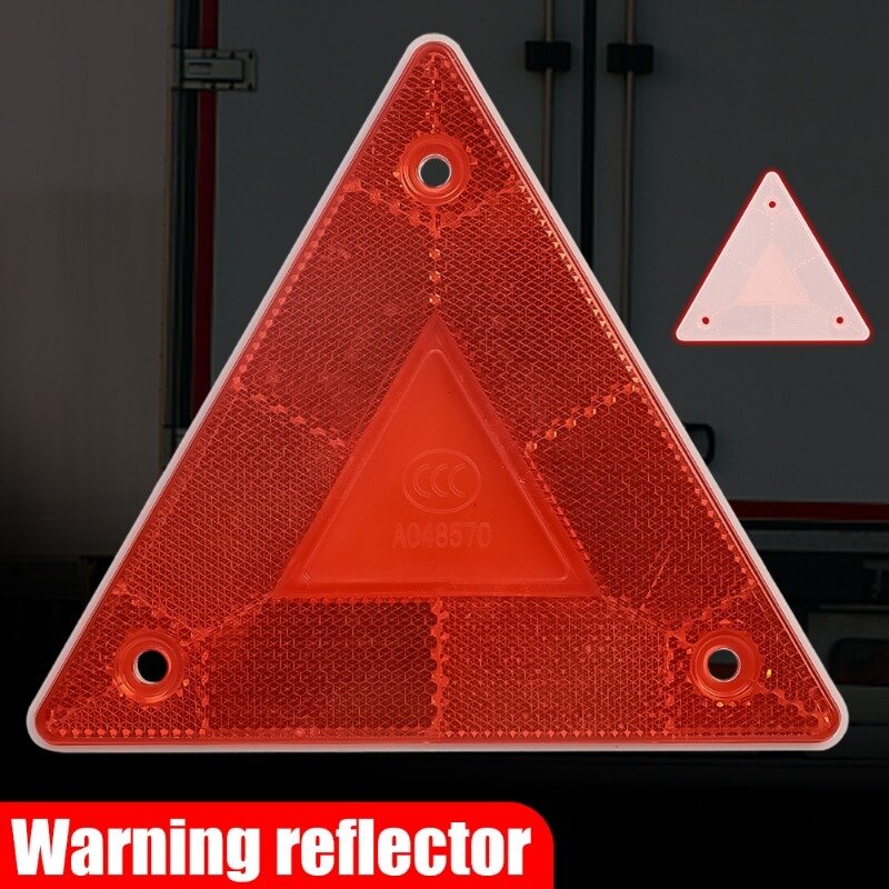 Tiras reflectantes de advertencia triangulares, señal de advertencia de parada de vehículo, Reflector de seguridad rojo para remolque, RV, tablero, luz de placa de camión, 2/1 piezas