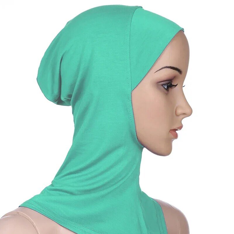 Cubierta de cabeza de Ninja para mujer, pañuelo de cabeza musulmán de algodón, Hijab interno, bufanda de Ninja, gorro de hueso