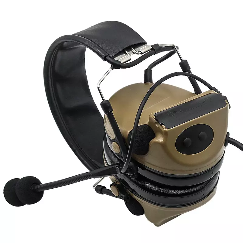 TCIHEADSET COMTAC II Headset taktis, pengurang Kebisingan perlindungan pendengaran headphone menembak Airsoft dengan U94 Ptt taktis
