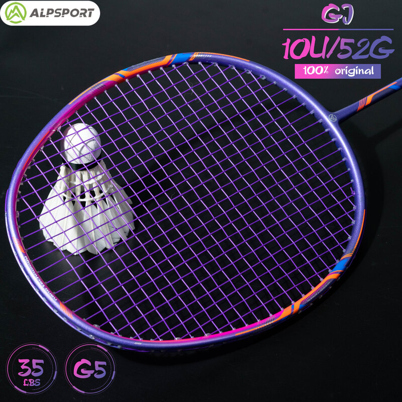ALP GJ 10U Ultra-light 52g T800 Badminton Racket Genuine Tension 22-35 lbs 13kg Speed Sport Racket Adult Carbon Fiber + Titanium