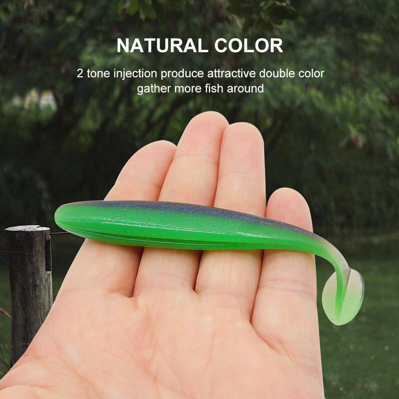 ESFISHING T tail Shad Soft Baits 50 76 100 125 150 180mm ES Easy Shiner Isca Artificial Silicone Pesca Fishing Lures Tackle