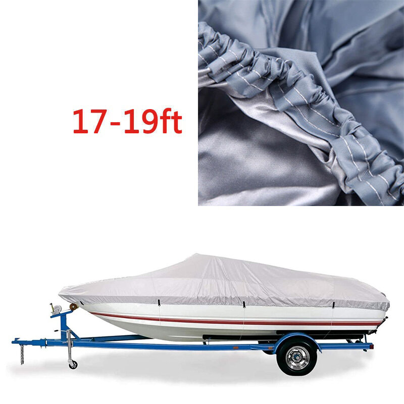 Trailerable Heavy Duty Reflective Boat Cover Waterproof Sunproof UV Protector Speedboat 210D Boat Mooring Cover