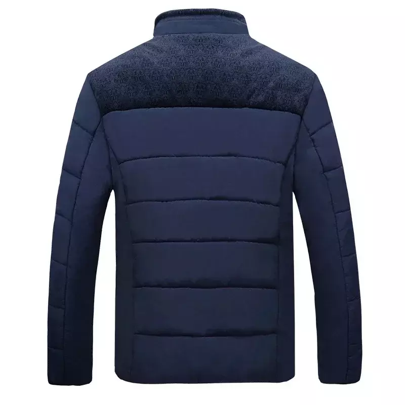 男性用スタンドカラージャケット,厚手のジッパーコート,パッド入りオーバーコート,厚手のフリース,暖かい冬のファッション