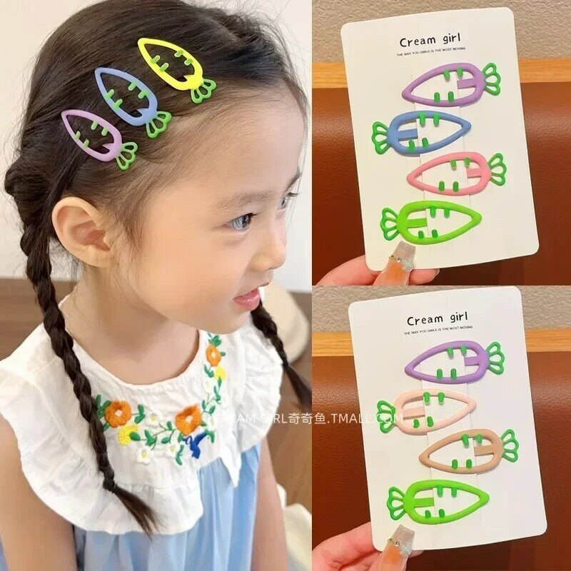 Gorące dziecięce urocze marchewkowe spinka do włosów w koreańskie słodycze kolorze Kawaii do włosów nakrycia głowy dla dziewczynek dziecięce akcesoria do włosów sprzedaż hurtowa