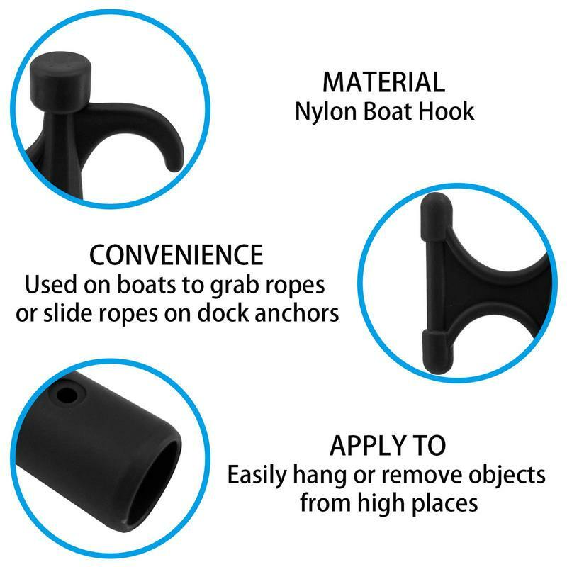 Nylon Boat Hook Attachment for Lifeboat, Double Head Boats, Adaptadores de substituição, Marine Hook End, Marine