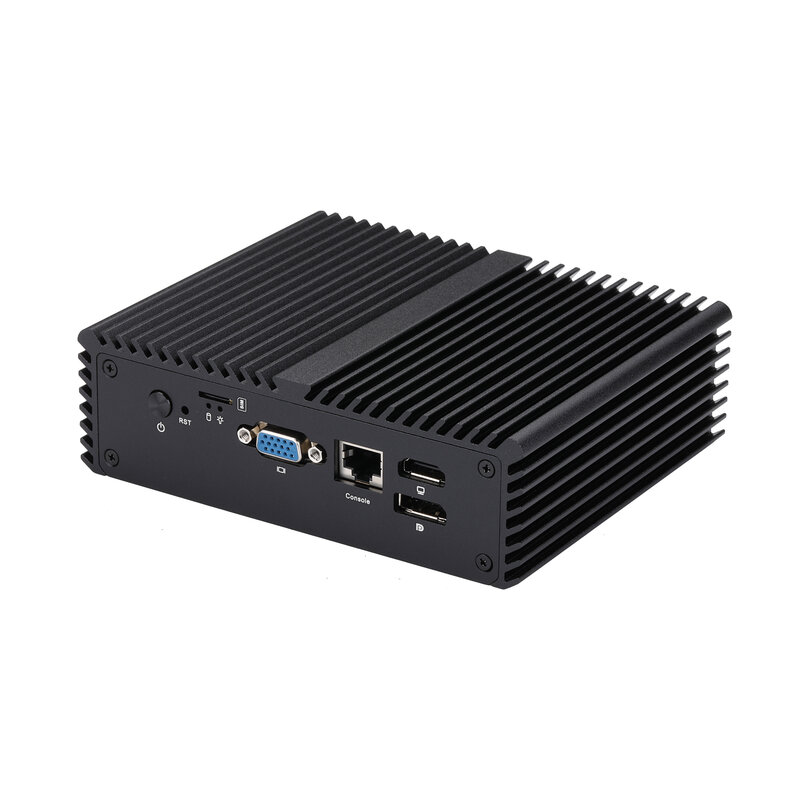 Qotom Q10821G5 J6412 процессор Elkhart Lake, 3 дисплея, видеопорт, 5 I226-V 2,5 гигабитная сеть LAN, брандмауэр, мини-ПК