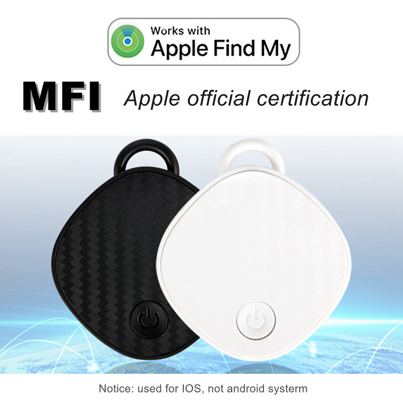 Сертифицированный MFi мини-GPS-трекер Bluetooth работает с Apple Find My Airtag, функция защиты от потери, напоминания о устройстве, определение местоположения домашних животных