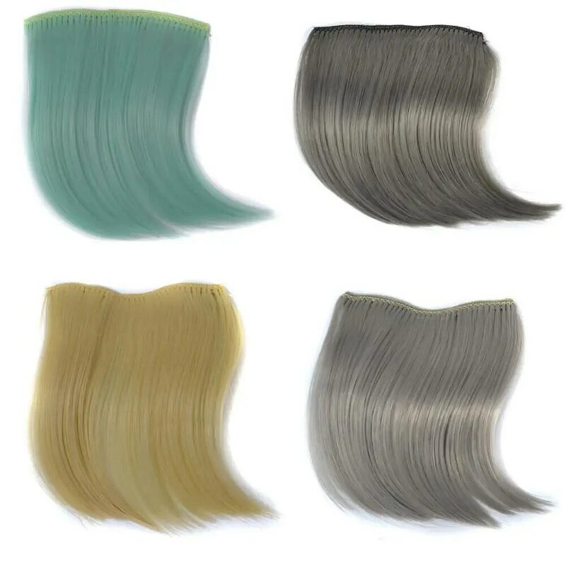 10cm 13 Colors Wig Seamless Slanted Fake Bang Fringe Hair Extension Hairpiece Short Fake Hair Bangs Hair Clips Extensions Black