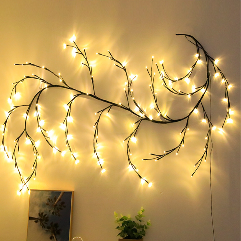 144 LED人工植物雰囲気ランプ,バレンタインデー,寝室の装飾,クリスマス,新年,家庭用照明装飾