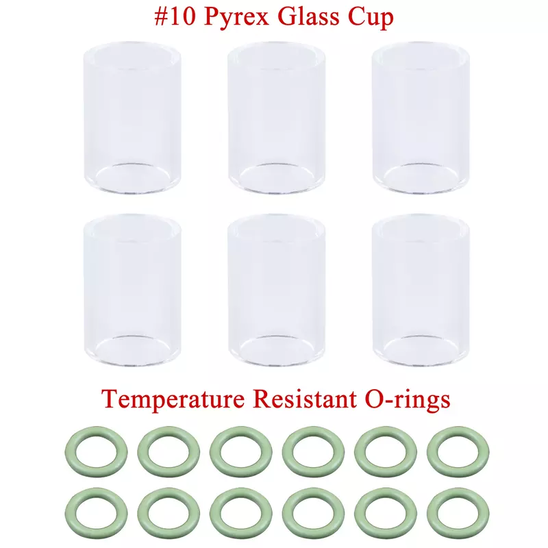 58Pcs torcia per saldatura TIG allunga la lente del Gas dell'ugello 10 # Kit di vetro ad alta temperatura accessori pratici durevoli per WP9 WP20 WP25