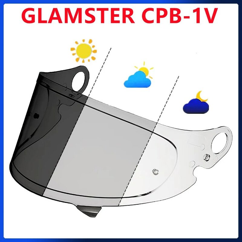 Lentes fotocromáticas para casco, protector para SHOEI GLAMSTER, CPB-1V
