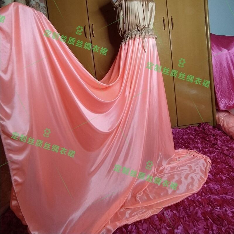 Блестящее Сексуальное Женское Платье-макси из сатина, Свободное длинное платье без рукавов, женское платье для сна