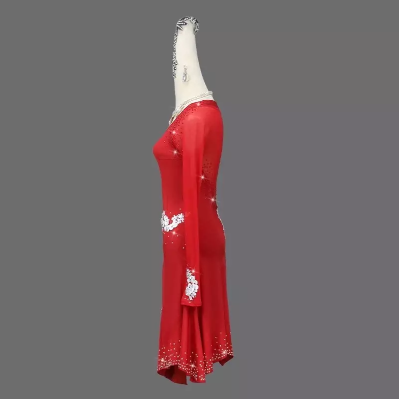 Robe de brevLatine pour Femme, Costume de Compétition, Tenue de Scène Sexy, Vêtements de brevpour Bol, Samba de dehors, 2024
