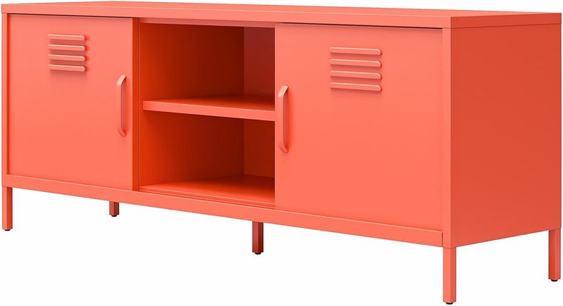 Cache Metal Locker-Style TV Stand for TVs up to 65", Orange