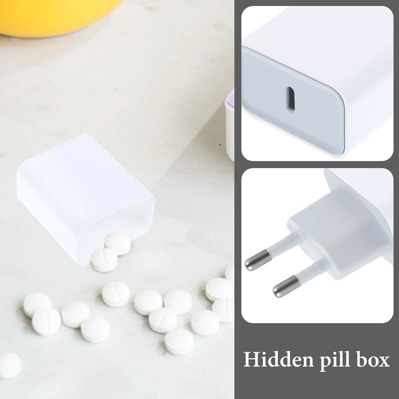 Portátil medicina caixa com compartimento escondido, simulado recipiente, armazenamento, novo