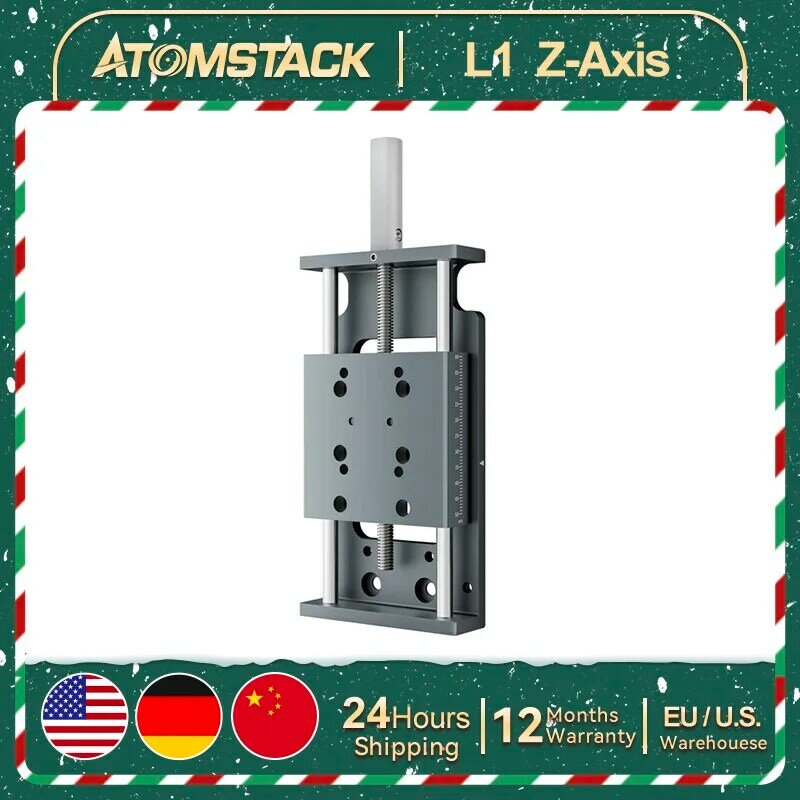 Atomstack L1 Z-Axis Rotating alta precisão regulador, módulo laser para ajuste de altura, todo o metal