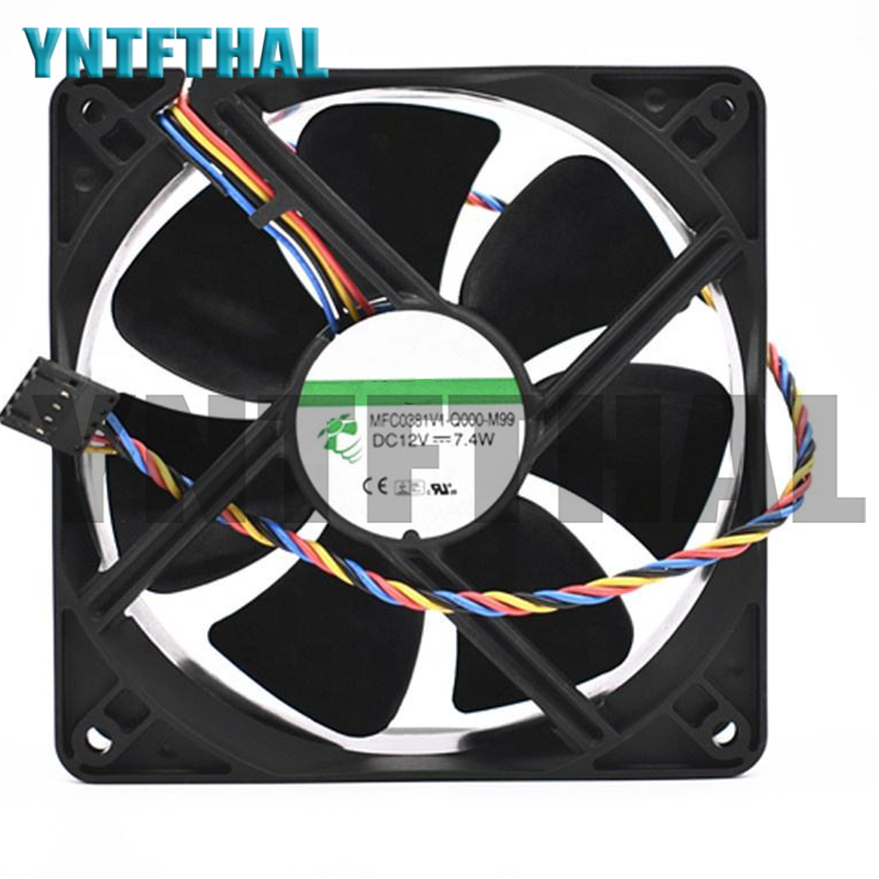 New For  MFC0381V1-Q000-M99 Double Ball Bearing Cooling Axial Fan DC 12V 7.4W 0.62A 12038 120*120*38mm 3000RPM 4 Wires