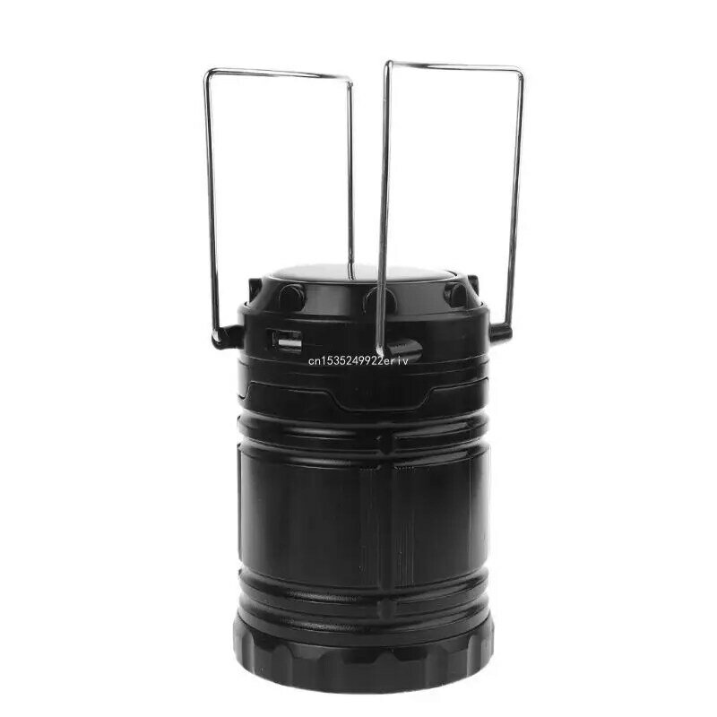Collapsible Solar Outdoor Rechargeable Camping Lantern Light LED Hand Lamp New