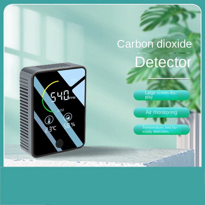 Портативный детектор углекислого газа 3-в-1, детектор качества воздуха с контролем температуры и влажности, для дома, автомобиля