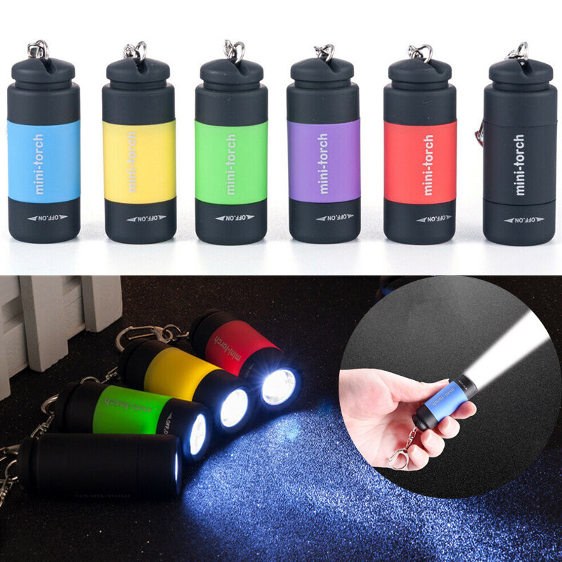 Minilinterna LED portátil para exteriores, linterna recargable por USB, batería impermeable, ideal para senderismo y acampada