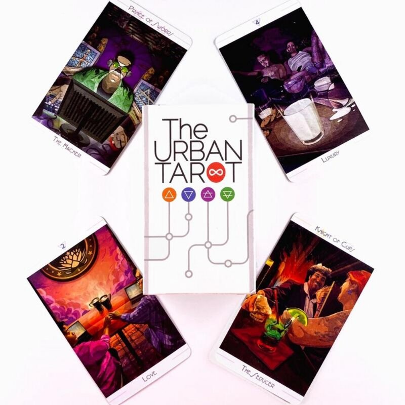 De Urban Tarot Deck Vrijetijdsfeest Tafelspel Waarzeggende Profetie Orakelkaarten 10.3*6Cm 78 Stuks Kaarten