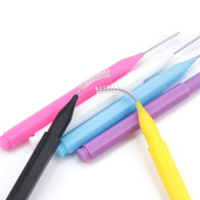 10Pcs Cleaner Interdental Brush Dental Floss Brushes Braces Light Tooth Picks Flossers Picks Eyelash Brush Beauty Tool Brush