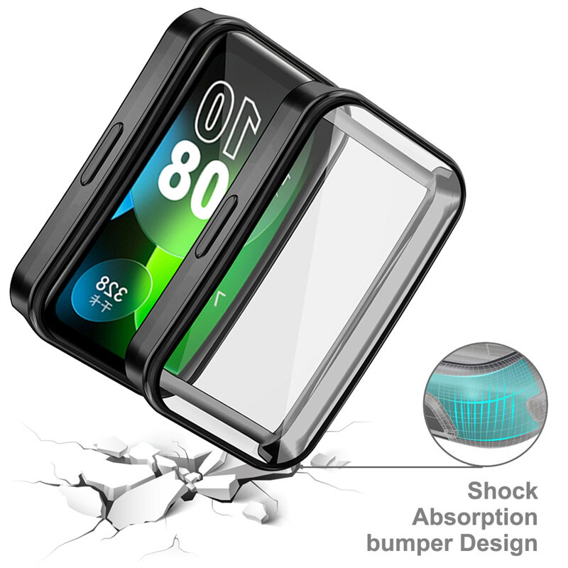 Screen Protector Case for Huawei Band 9 8 Full Coverage Bumper Soft TPU Protective Case Cover for Huawei band 8 9 Accessories