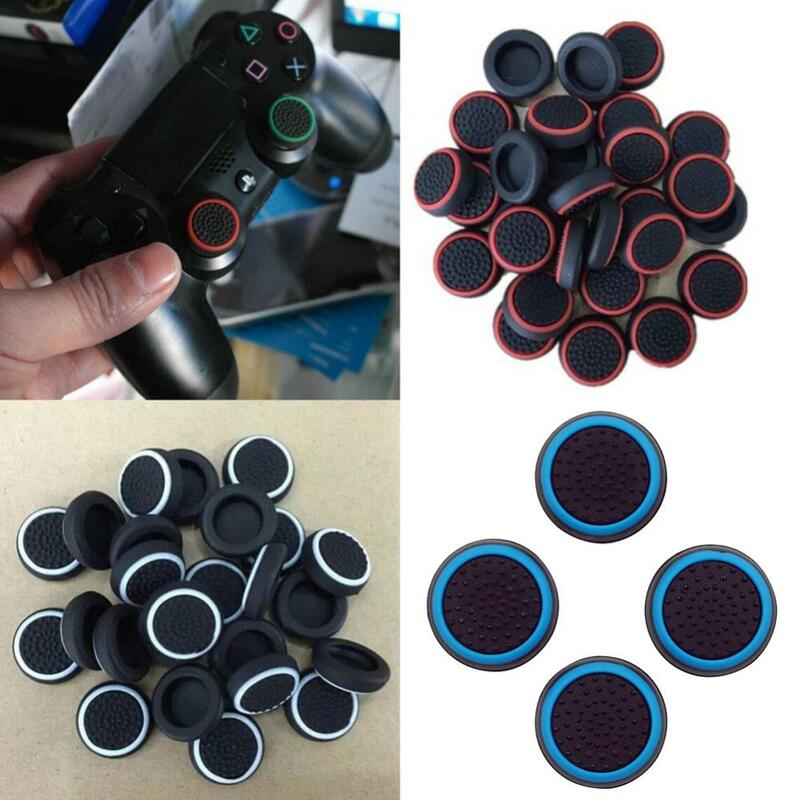 4 szt. Uchwyt na kciuki nakładki antypoślizgowe silikonowe analogowy Joystick Thumbstick dla PS5 jeden 360 kontroler do gier