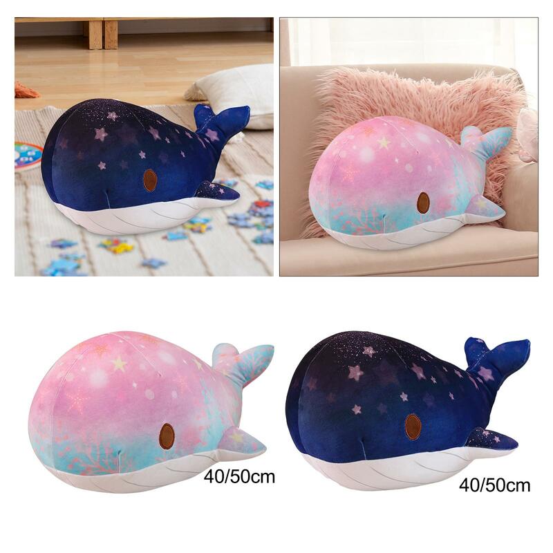 Gwiaździste niebo lalka wieloryb dekoracja domu poduszka pod plecy dzieci piękny lalka wieloryb poduszka dla lalki wieloryb pluszowa zabawka dla sypialni kanapa chłopaki