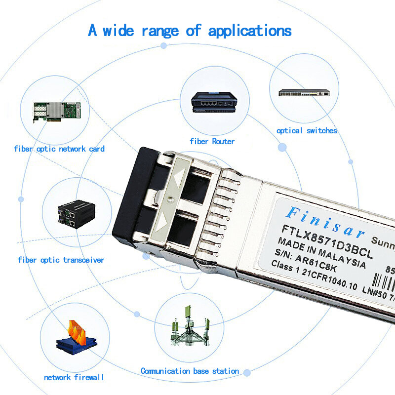 Finisar8571 módulo óptico 10G, FTLX8571D3BCL, fibra dual multimodo, Original, importado, compatible con TPH3C Hengshun