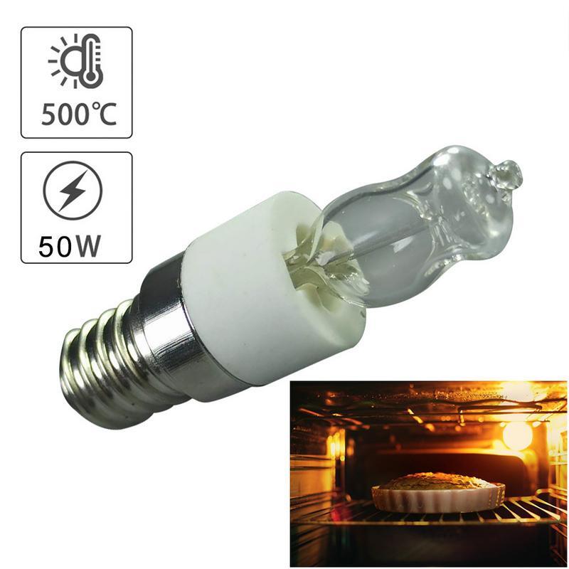 Bombilla de horno E14 40W/50W 110V/220V, lámpara halógena para horno, resistente a altas temperaturas 500 ℃, Bombilla de microondas para secador seguro
