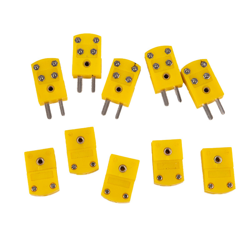 5 Stück gelbe Farbe k Typ Stecker/Buchse Miniatur stecker Stecker Thermo element Temperatur sensoren Sockel Werkzeug Zubehör