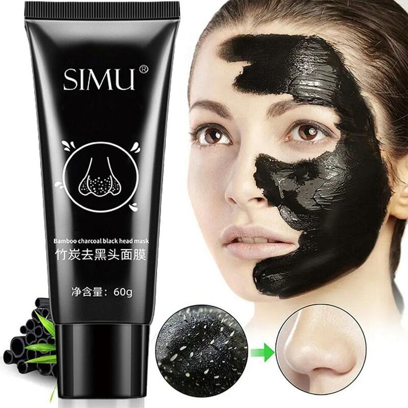 Removedor de cravos para mulheres, máscara Peel Off, controle de óleo, pontos pretos do nariz, creme de máscara facial, limpeza profunda da acne, cosméticos para pele, M2E6, 60g