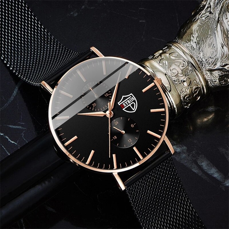 2022 herren Uhren Luxus Ultra Dünne Edelstahl Mesh Gürtel Quarzuhr Gold Armbänder Männer Business Casual Uhr reloj hombre