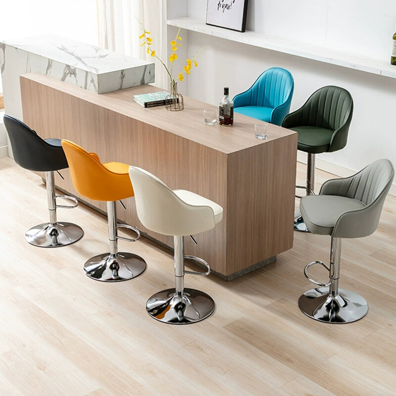 Kursi Bar putar desainer dapat diatur meja lembut industri kursi Bar portabel tinggi dekorasi rumah barkruken taman Modern