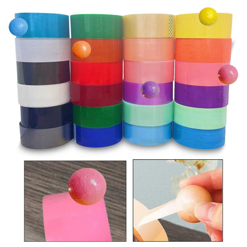 24x Sticky Ball Tapes Decompression Toys Sensory Toy Handmade Game Educational Toys Colorful Colored Ball Tape for Card Making