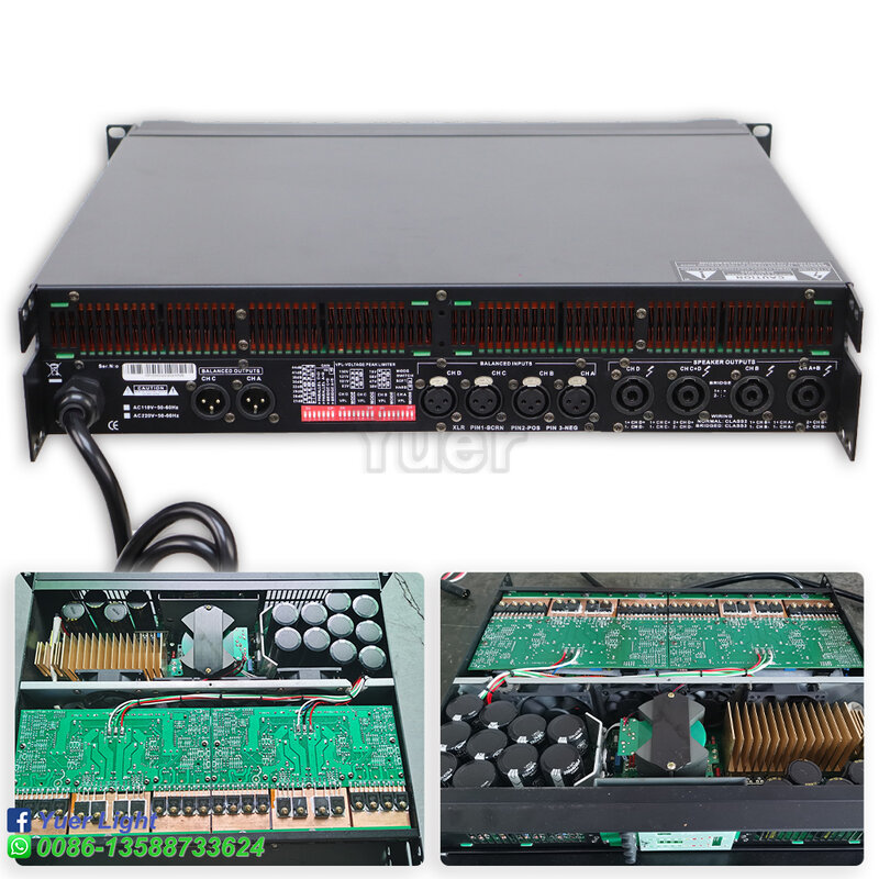 4x1350W 10000 Watts Audio Power Amplifier 4 Channels  FP10000Q-Lab For Live Show Professional Disco Dj Audio Speakers Subwoofers