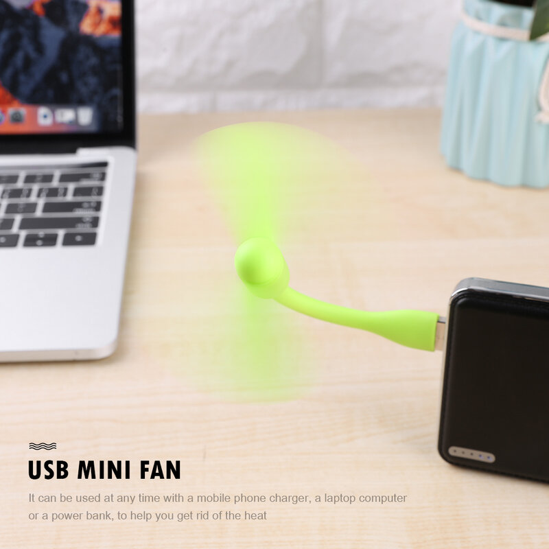 Kipas USB Mini Fleksibel Kipas Dapat Ditekuk untuk Power Bank Laptop PC Pengisi Daya AC Kipas Pendingin Tangan Portabel untuk Gadget Musim Panas Komputer