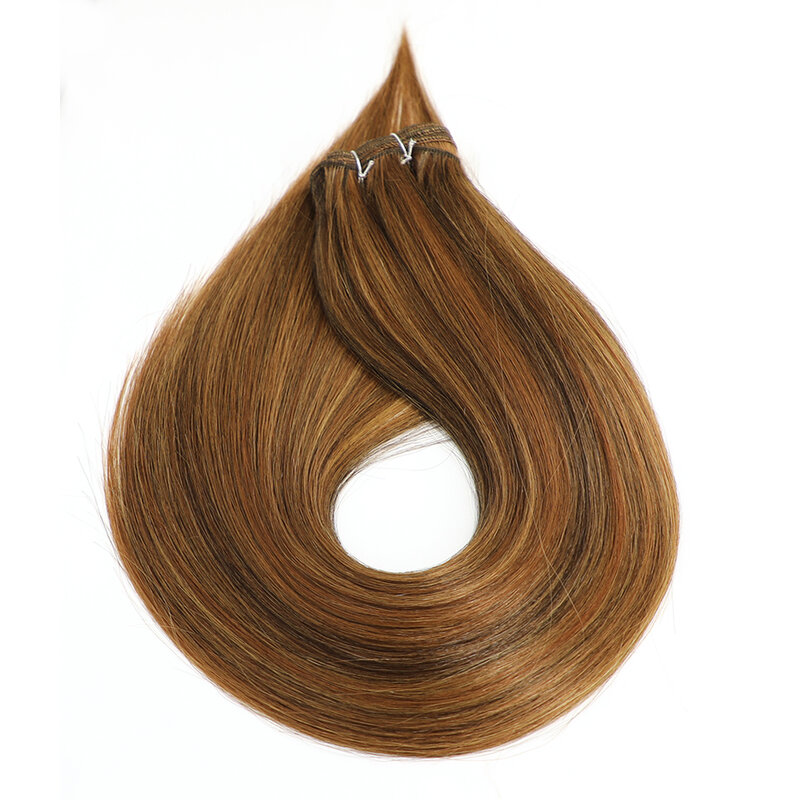 خصلات شعر صناعية مستقيمة للنساء ذوات البشرة السمراء ، نسيج شعر طبيعي ، حزم بني 613 ، وصلات شعر ، أومبير ، أحمر ، أشقر