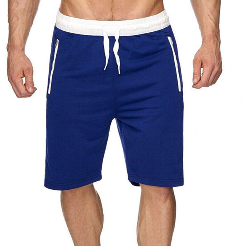 Мужские шорты ДЛЯ ФИТНЕССА полиэстер для регулярных тренировок, 1 шт., пляжный бодибилдинг, удобный бег, однотонный цвет